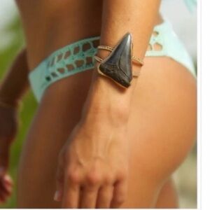 Zulu Cuff by Kate Davis, Charleston. Megladon tooth w/gold fill. Stunning on❤️